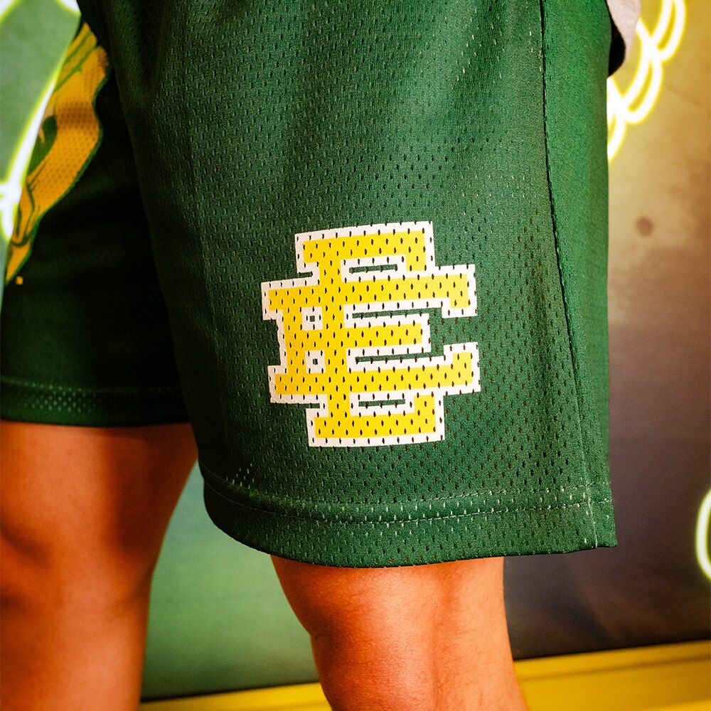 Ducks Spirit, Eric Emanuel, Green, Shorts, Polyester, Men, Eric Emanuel, Heavy Mesh, 40's style, 949798